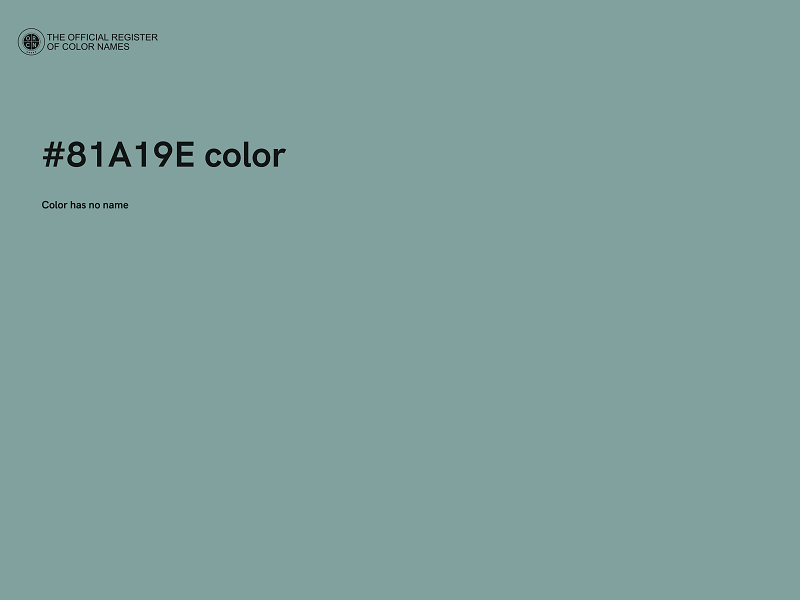 #81A19E color image