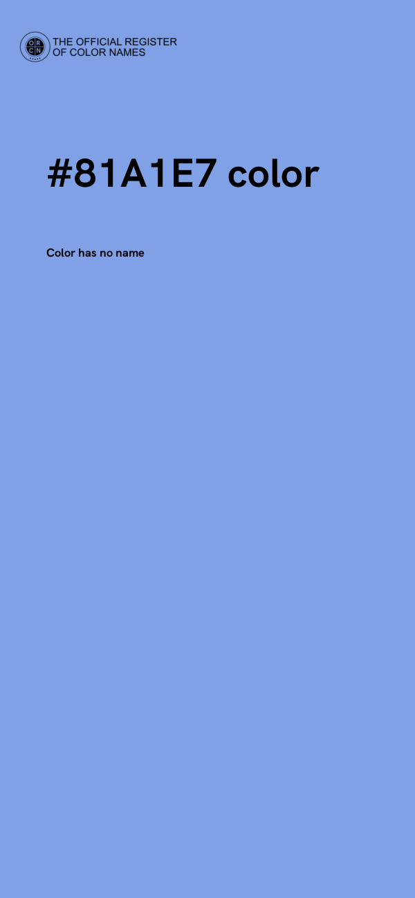 #81A1E7 color image