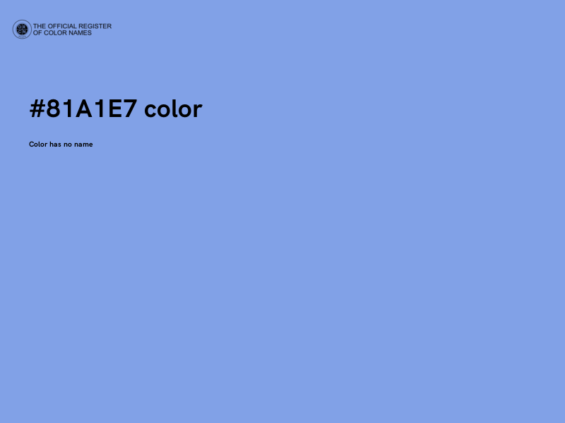 #81A1E7 color image