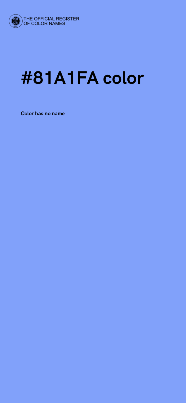 #81A1FA color image
