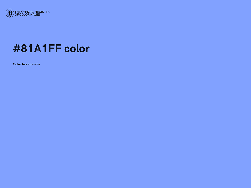 #81A1FF color image