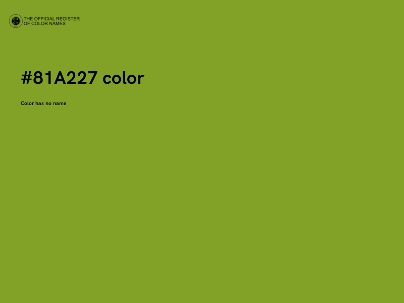 #81A227 color image