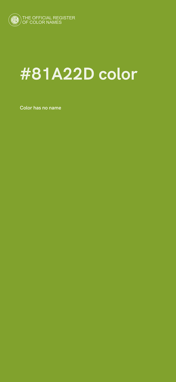 #81A22D color image