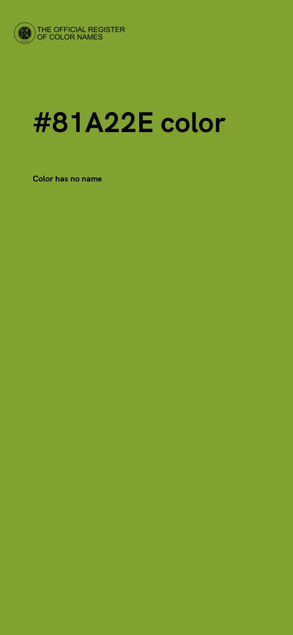 #81A22E color image