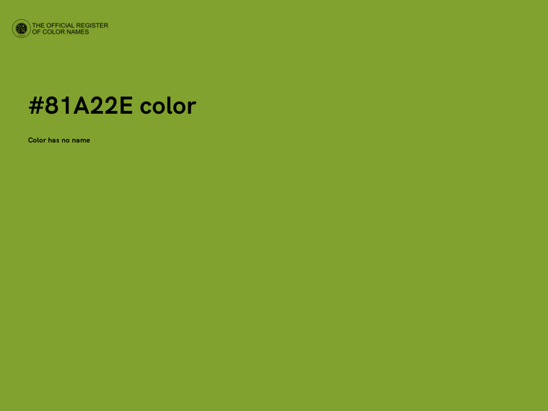 #81A22E color image