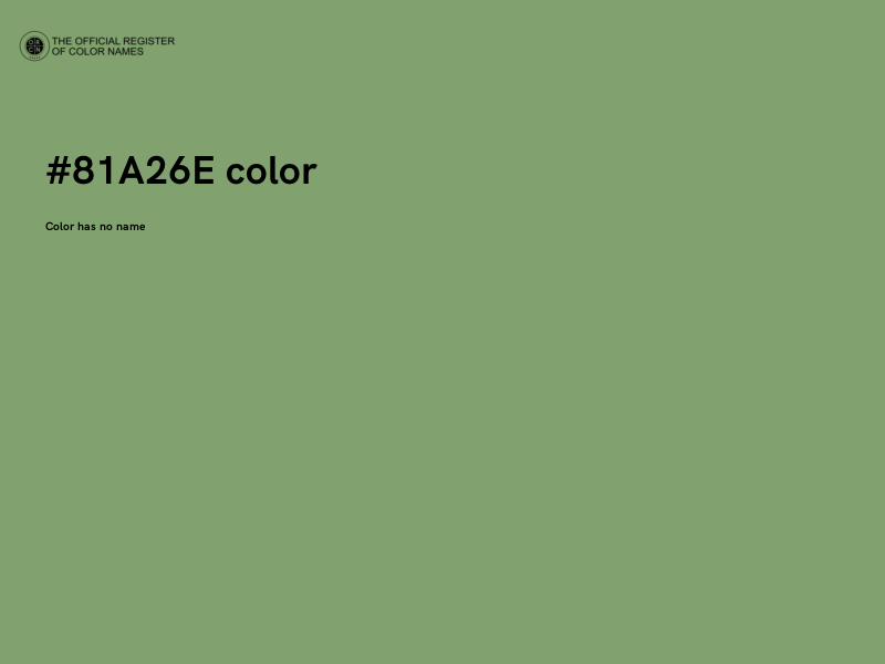#81A26E color image