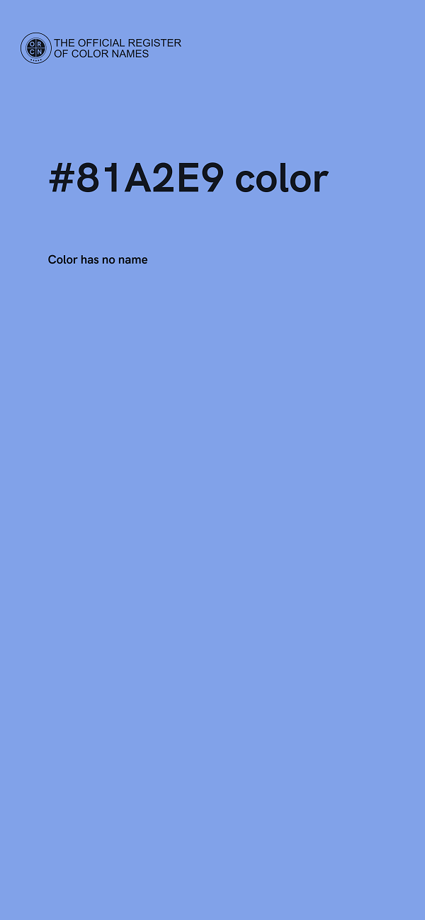 #81A2E9 color image