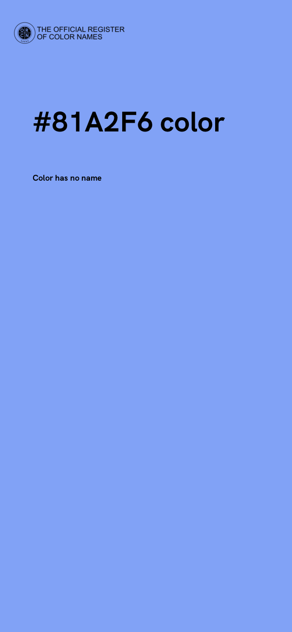 #81A2F6 color image