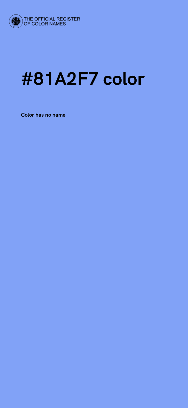 #81A2F7 color image