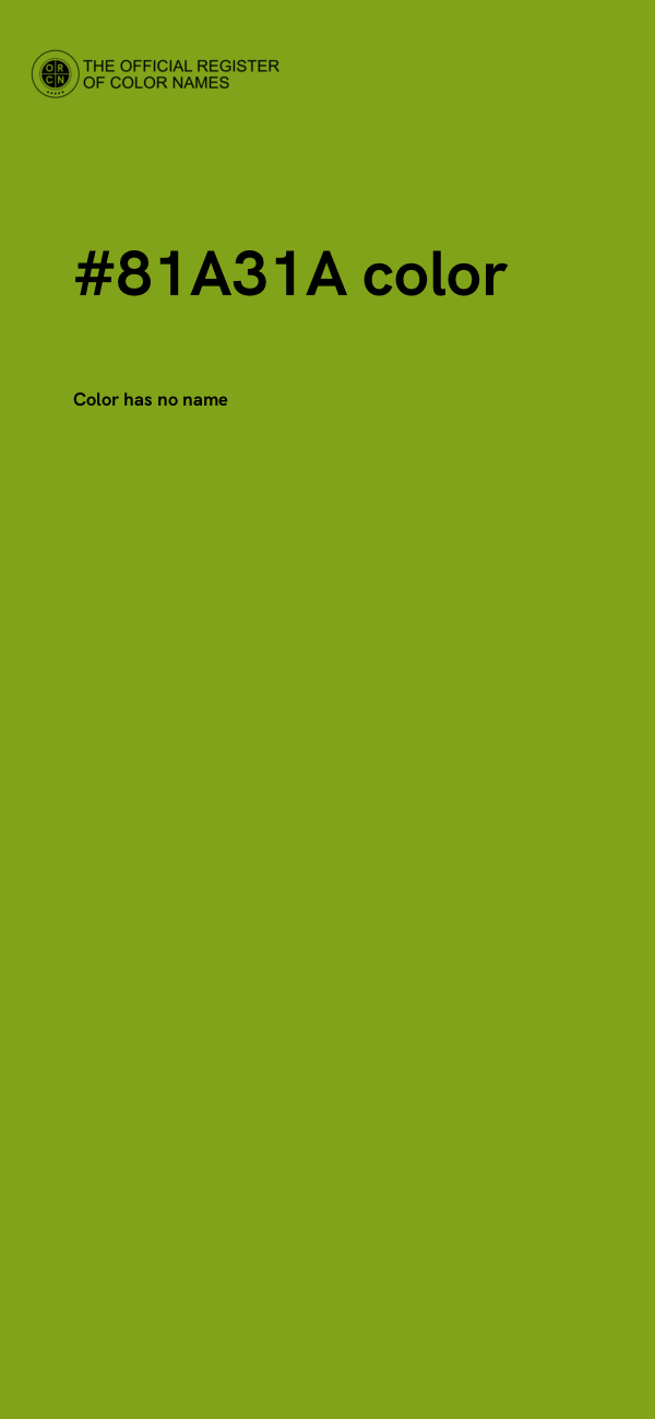 #81A31A color image