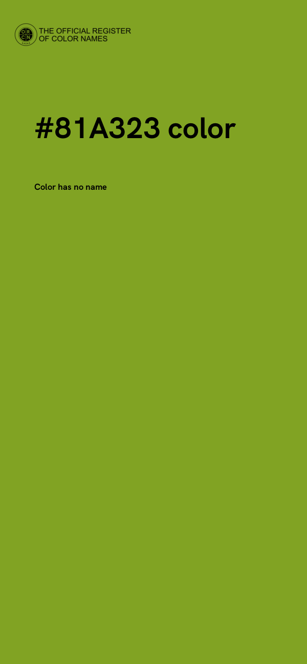 #81A323 color image
