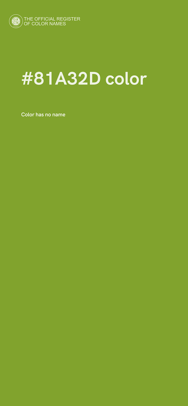 #81A32D color image