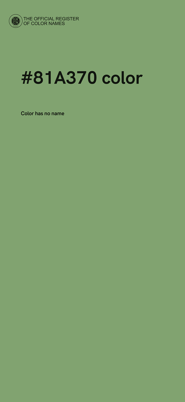 #81A370 color image