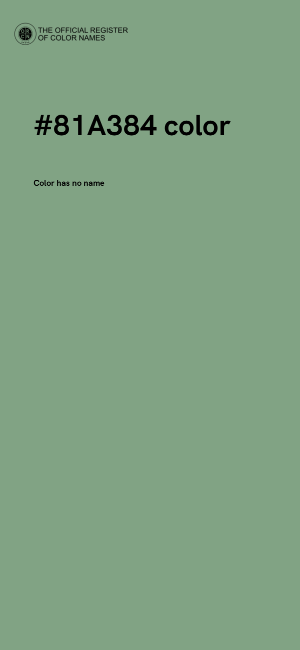 #81A384 color image