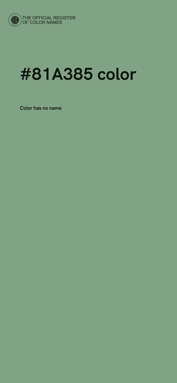 #81A385 color image