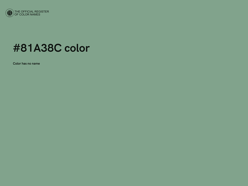 #81A38C color image