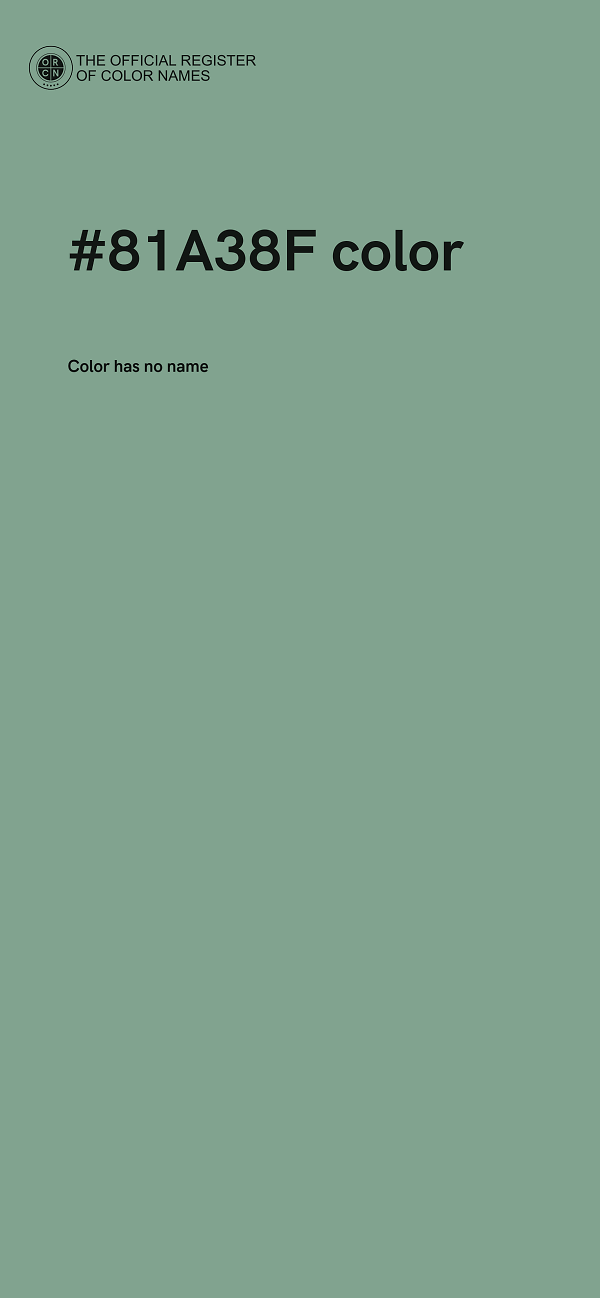 #81A38F color image