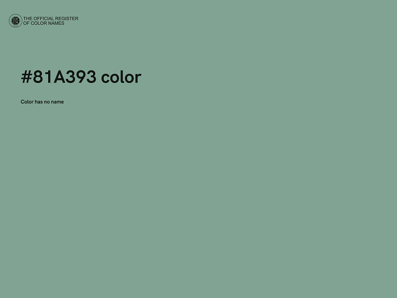 #81A393 color image