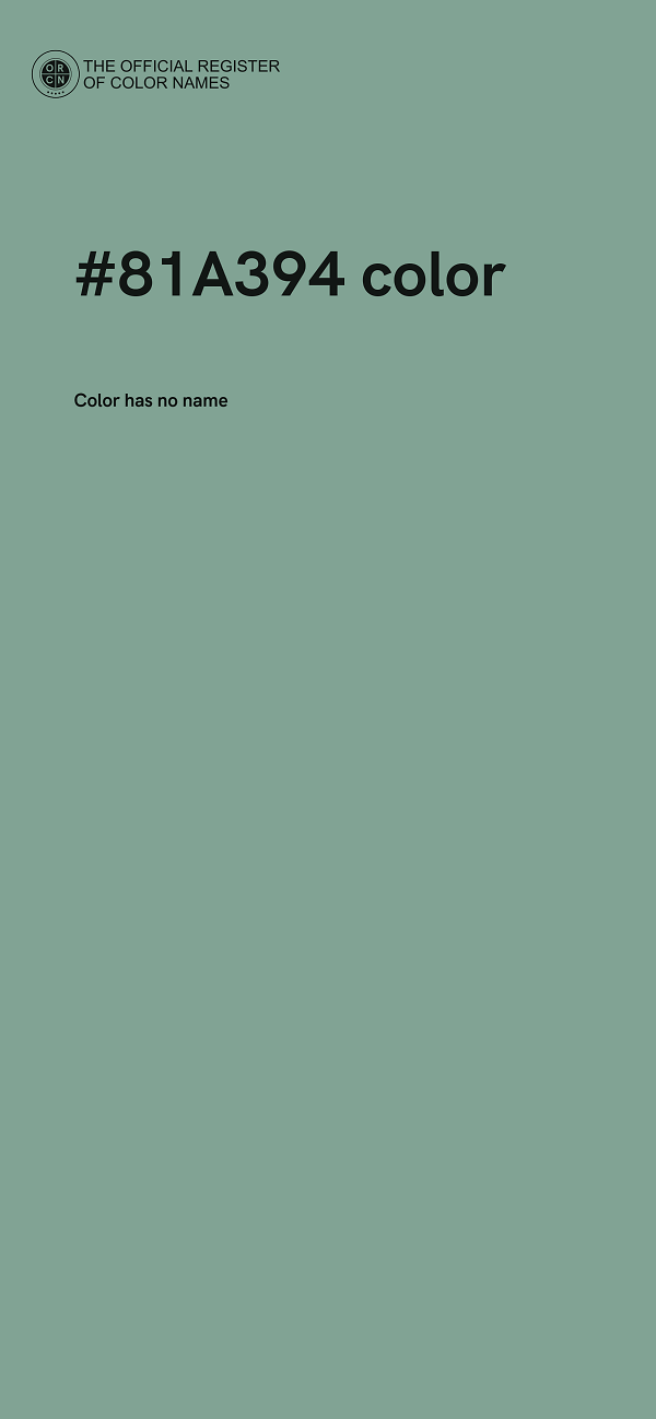 #81A394 color image