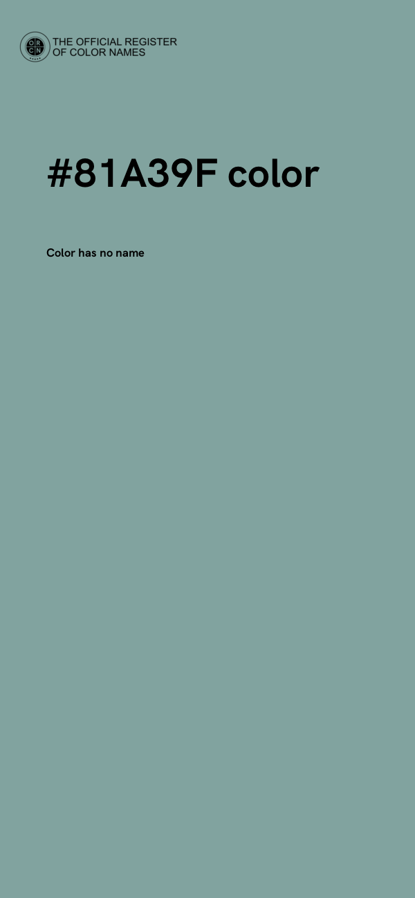 #81A39F color image