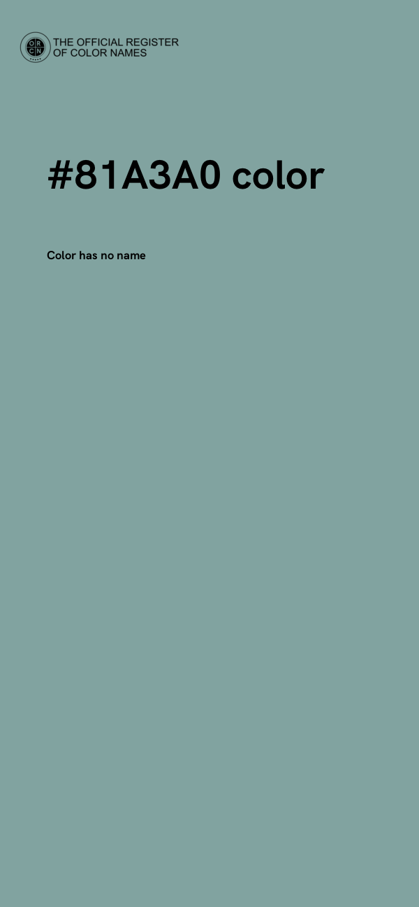 #81A3A0 color image