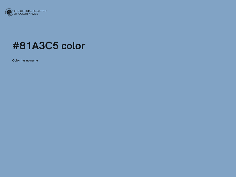 #81A3C5 color image