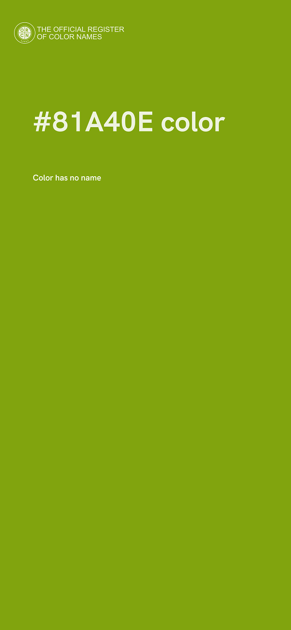#81A40E color image