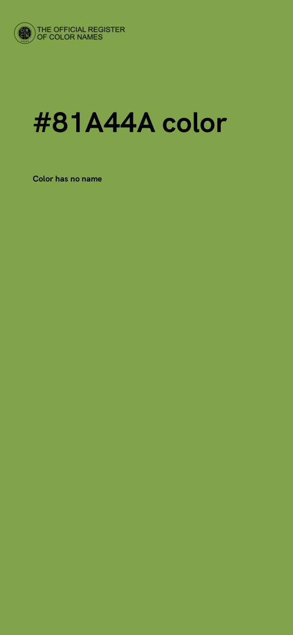 #81A44A color image