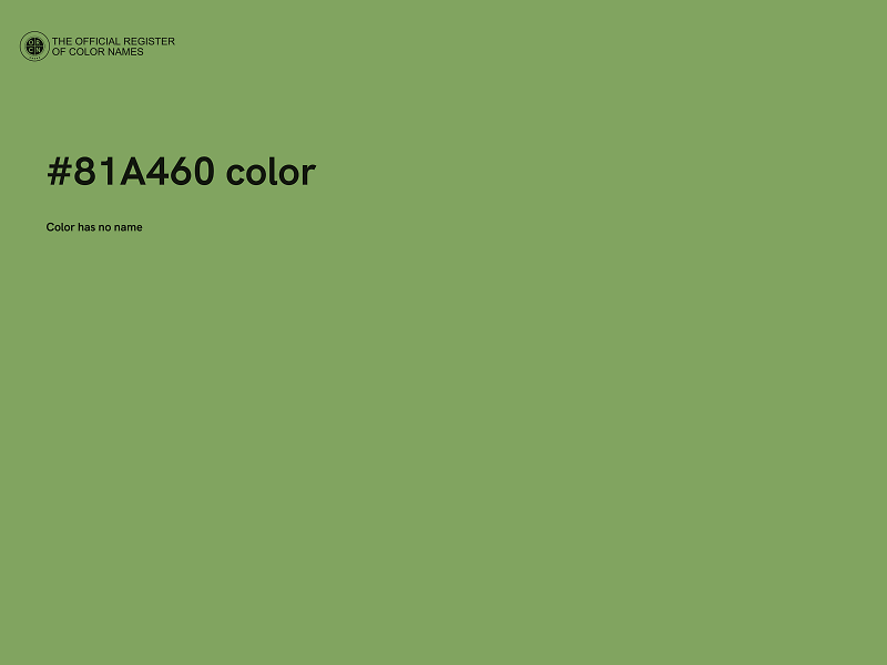 #81A460 color image