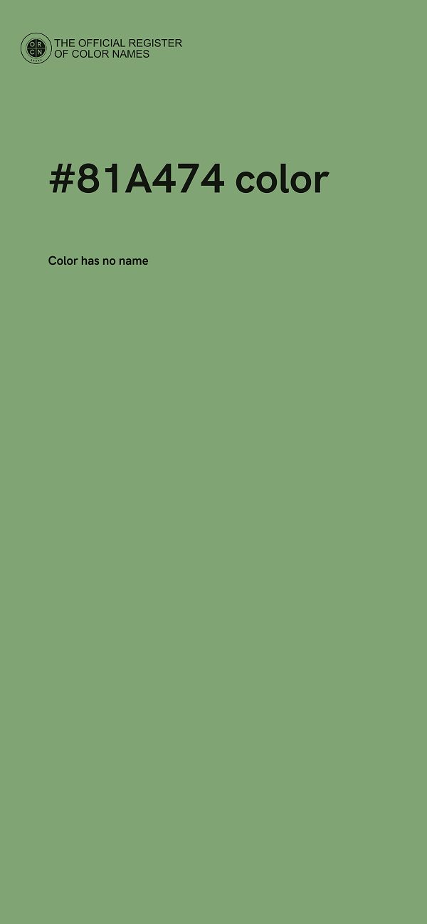 #81A474 color image