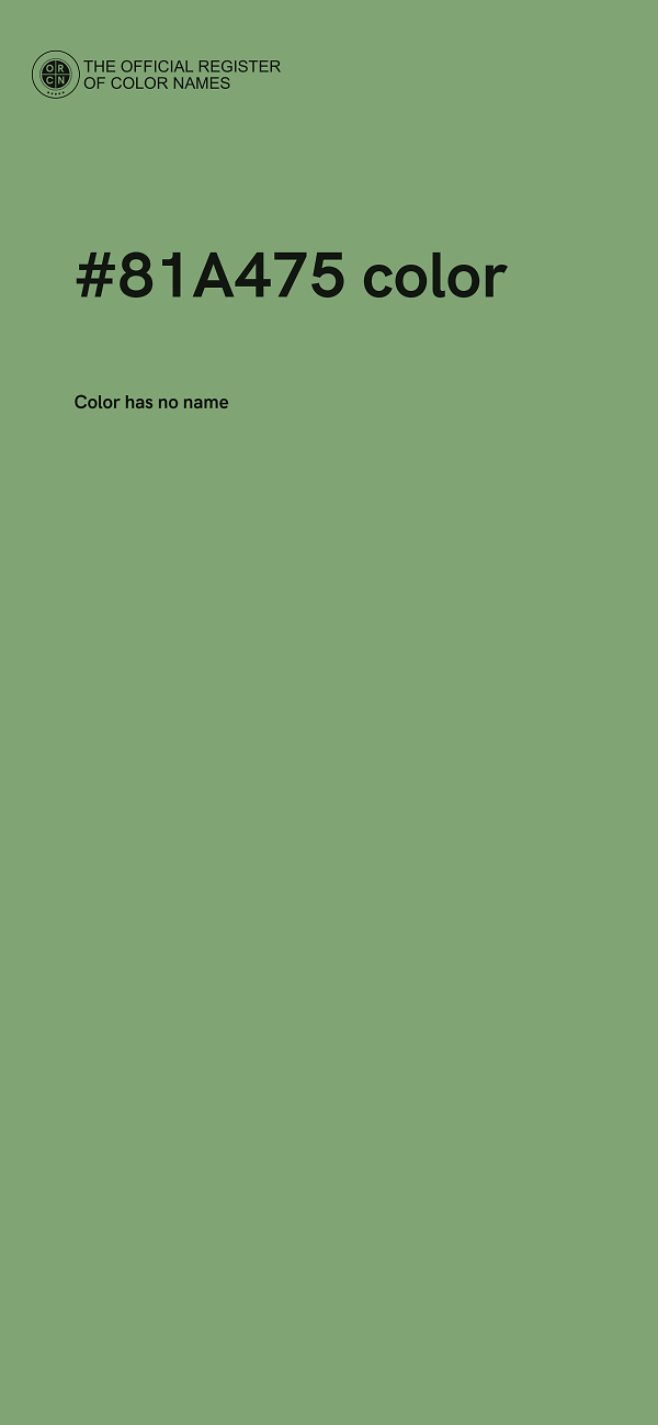 #81A475 color image