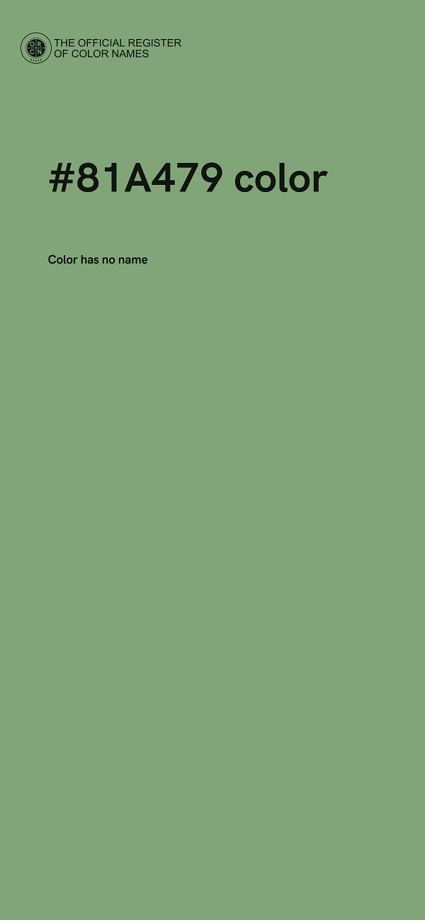 #81A479 color image