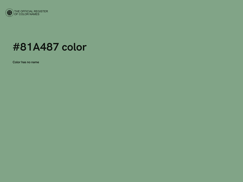 #81A487 color image