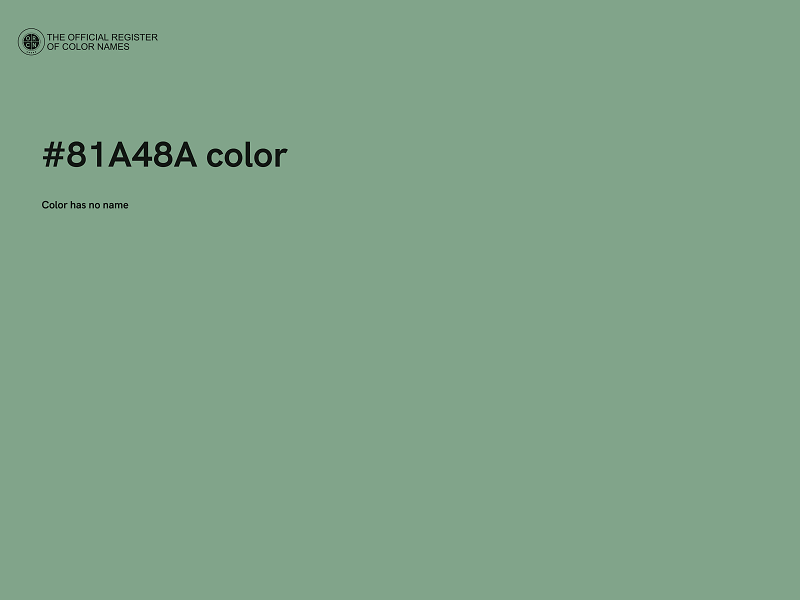 #81A48A color image