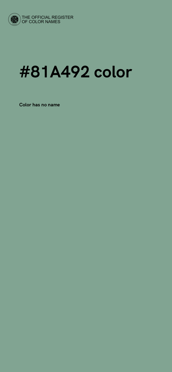 #81A492 color image