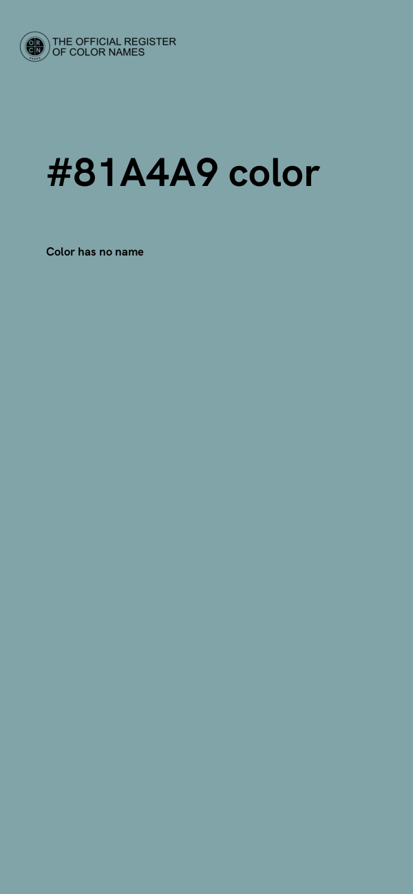#81A4A9 color image