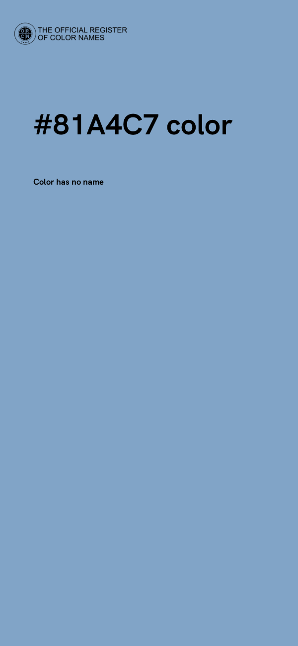 #81A4C7 color image