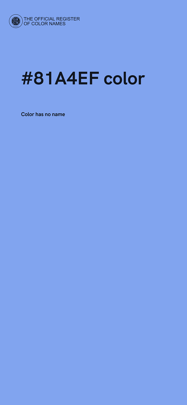 #81A4EF color image