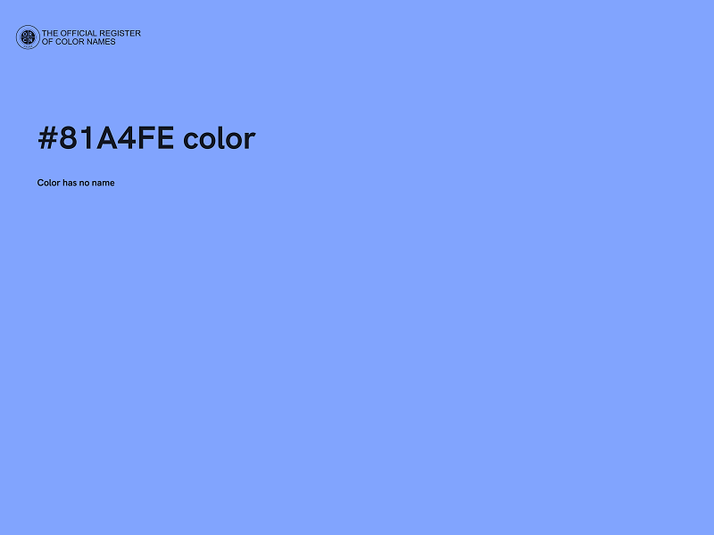 #81A4FE color image