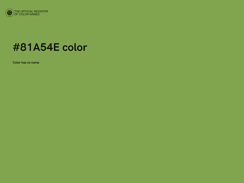 #81A54E color image