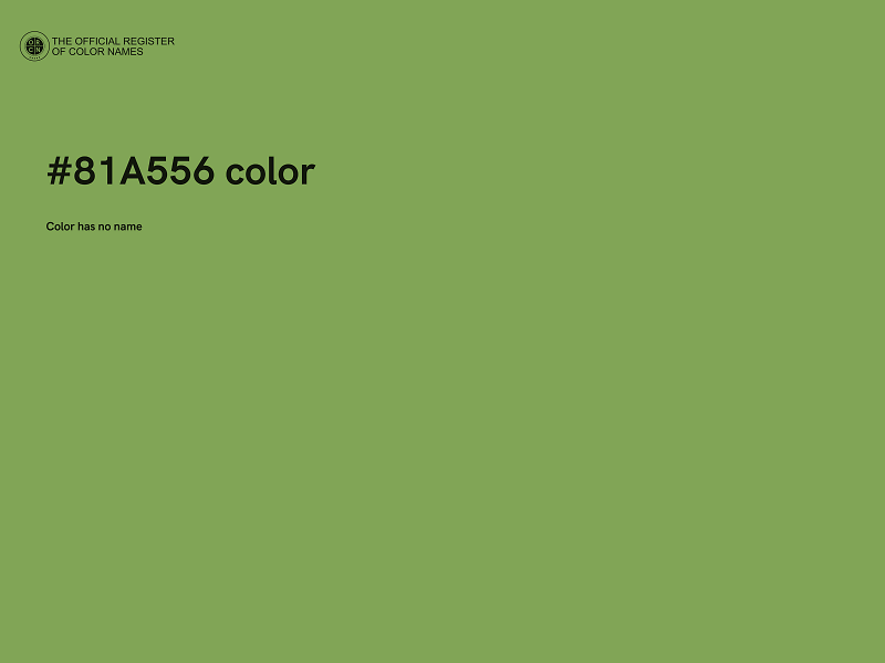 #81A556 color image