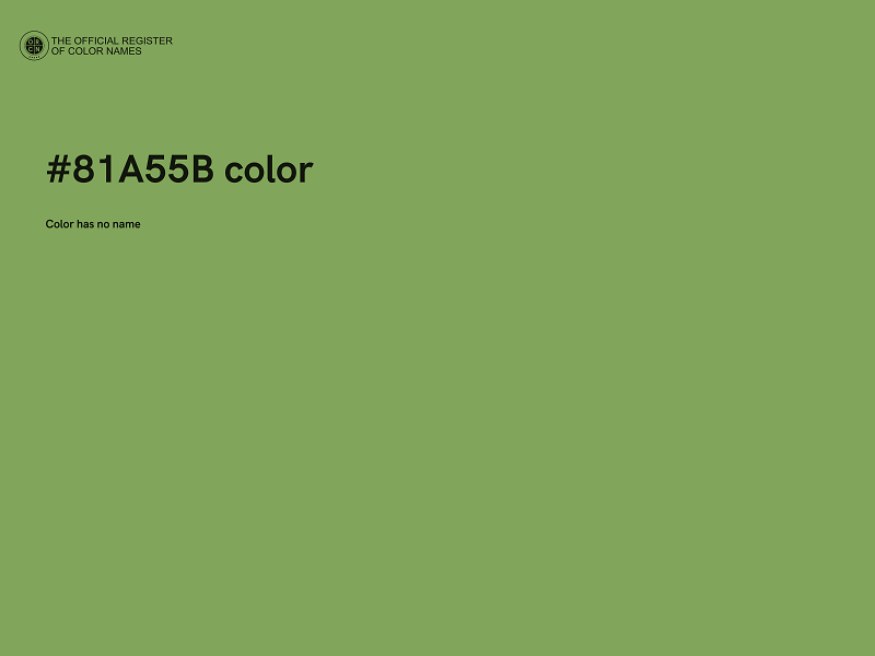 #81A55B color image