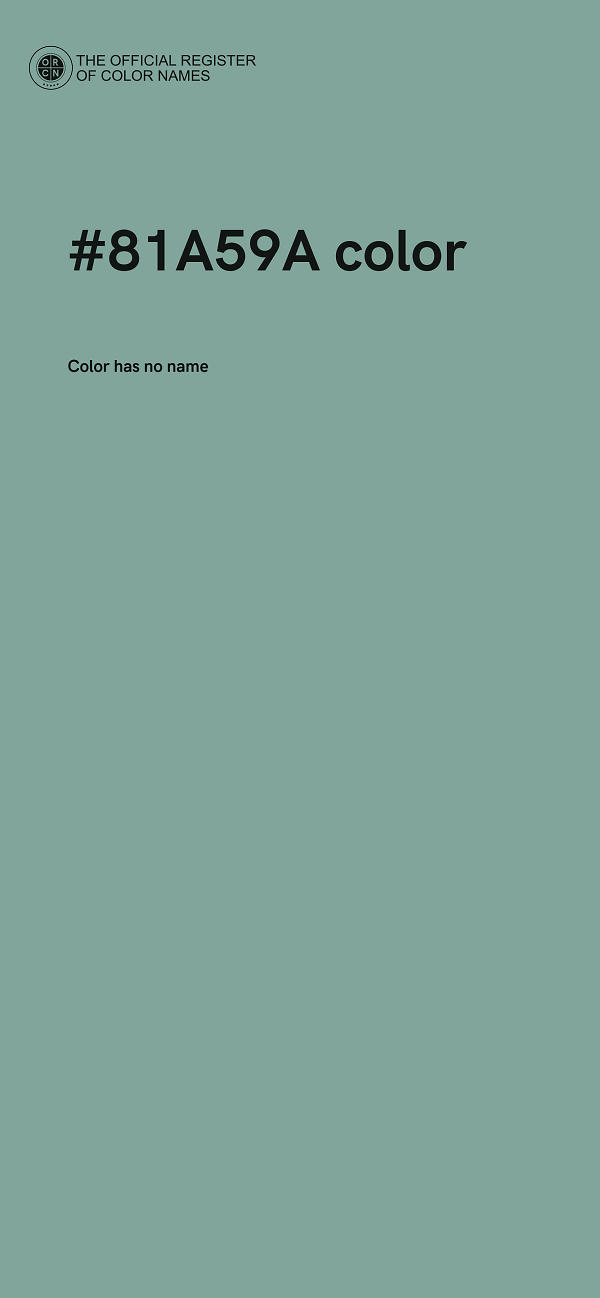 #81A59A color image