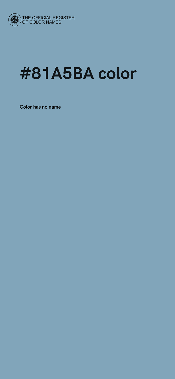 #81A5BA color image
