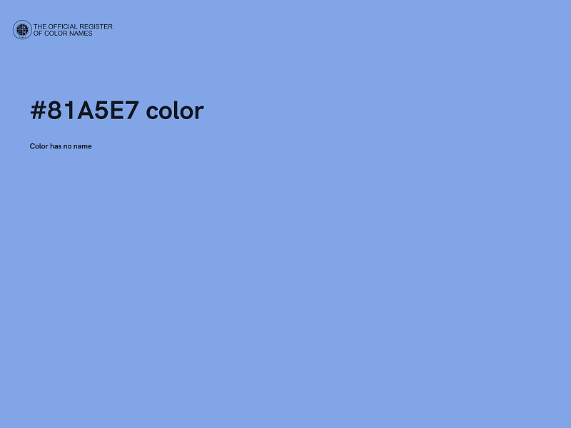 #81A5E7 color image