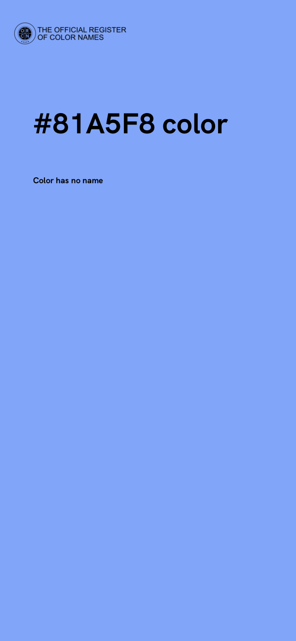 #81A5F8 color image