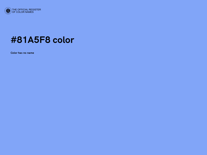 #81A5F8 color image