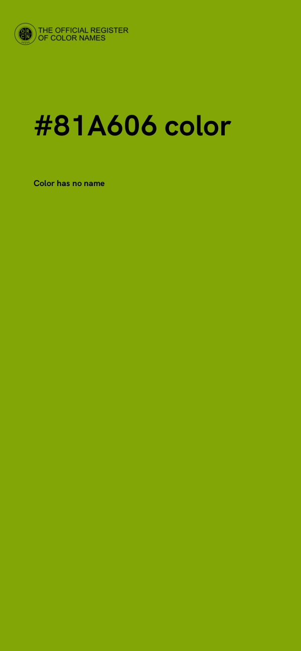 #81A606 color image