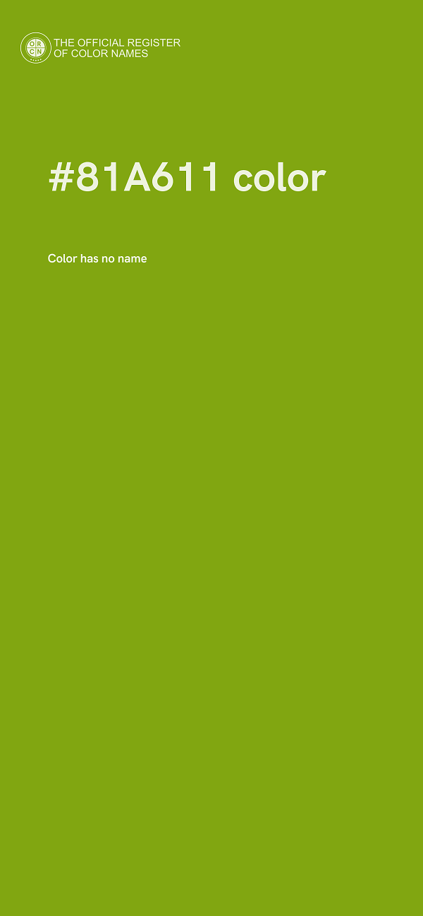 #81A611 color image