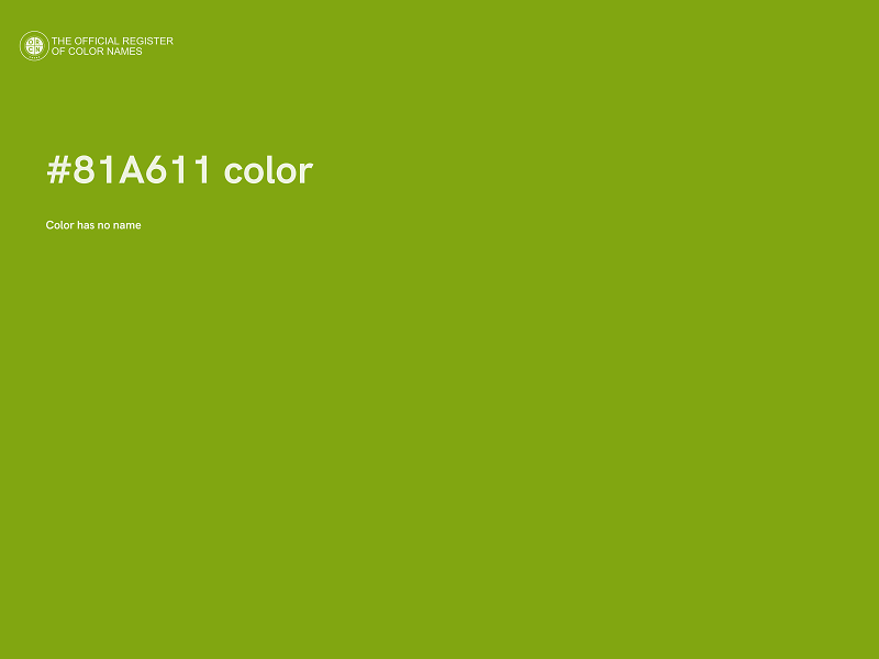 #81A611 color image